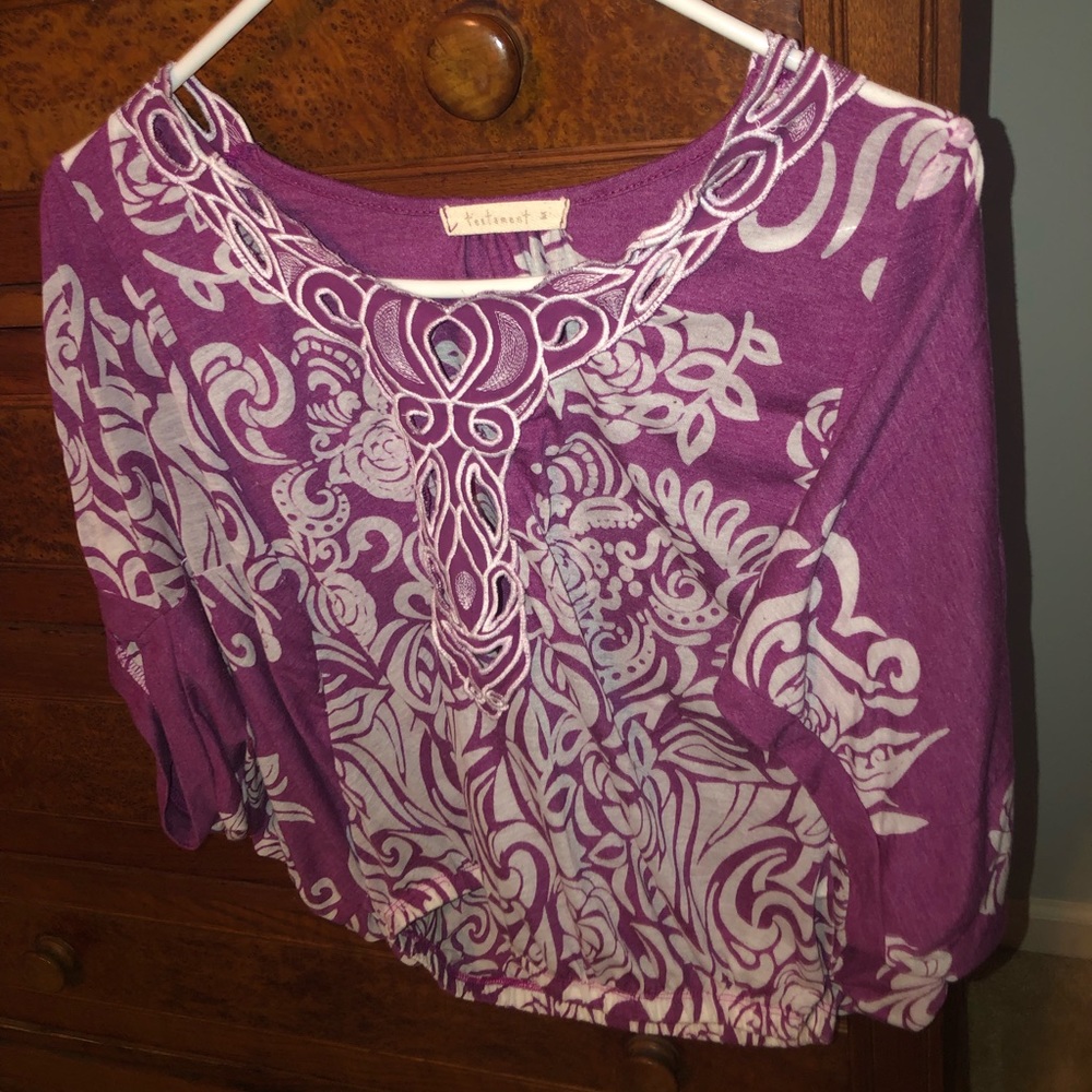 Purple Print Top